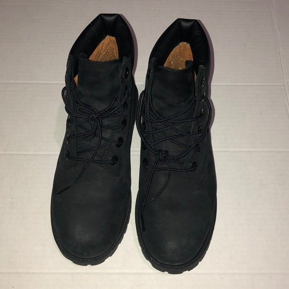 girl black timberland boots